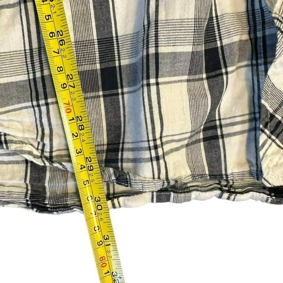 Surplus‎ White Black Plaid Pearl Snap Button Short Sleeve Shirt Mens 2XLT - Picture 4 of 4